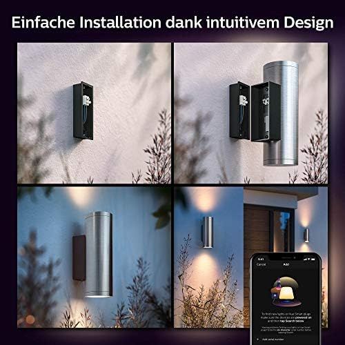 필립스 Philips Hue LED Outdoor Wall Light White and Colour Ambiance