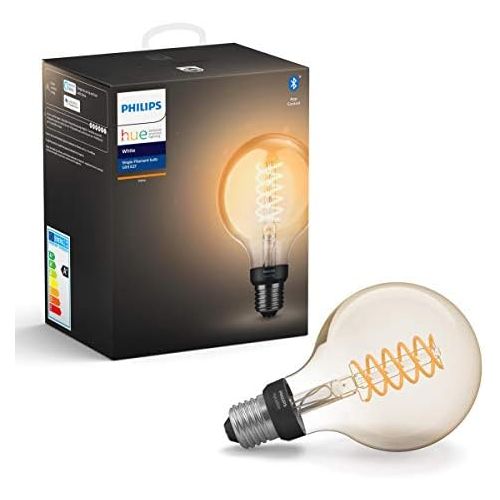 필립스 Philips Hue Philips Lighting Hue White filament G93 light bulb with attached flange, dimmable, E27, 7 W, 550 lm, 1 piece