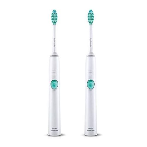 필립스 Philips Sonicare Easy Clean electric toothbrush with sound technology HX6512 / 02, white, double pack