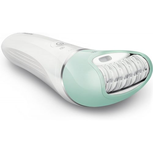 필립스 Philips Satinelle Prestige BRE620/00 Epilator Wet and Dry Epilator with Massage, Shaving and Trimming Attachment for Use on the Body, Especially the Legs for Long Lasting Smooth Sk