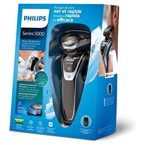 필립스 Philips Shaver Series 5000 S5530/08 Razor (Rotary Razor, MultiPrecision Blade System, Super Lift & Cut Action, Buttons, Skin Protection System, AquaTec Wet & Dry, SH50, 2 Years