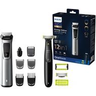 Philips Series 9000 Prestige Multigroom Styling Set Including OneBlade MG9710/90 Beard Trimmer, Hair Trimmer, Body Trimmer, Ear and Nose Hair Trimmer, Gifts for Men