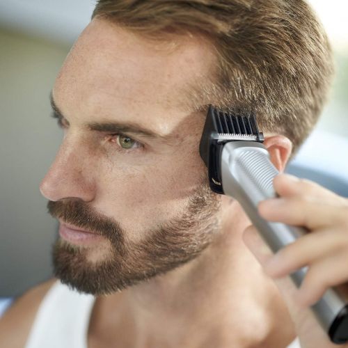 필립스 Philips Series 9000 Prestige Multigroom Styling Set Including OneBlade MG9710/90 Beard Trimmer, Hair Trimmer, Body Trimmer, Ear and Nose Hair Trimmer, Gifts for Men