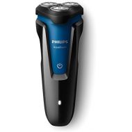 Philips AQUA Touch S1030?Black/Blue???Razor Shaver Trimmer Rotational Speed, Buttons, SH30, 2?Months (S), Black, Blue, Battery)
