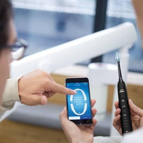 필립스 Philips Sonicare DiamondClean 9400 Electric Toothbrush with App HX9917/89, Networked Cleaning, Pressure Sensor, Intelligent Brush Head Detection, 4 Cleaning Programs, 3 Intensity L