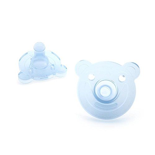 필립스 Bear Shape Philips Avent Soothie Pacifier, Green, Blue, 0???3?Months, 2?Count by Philips Avent