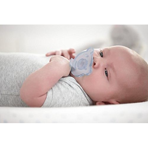 필립스 Bear Shape Philips Avent Soothie Pacifier, Green, Blue, 0???3?Months, 2?Count by Philips Avent