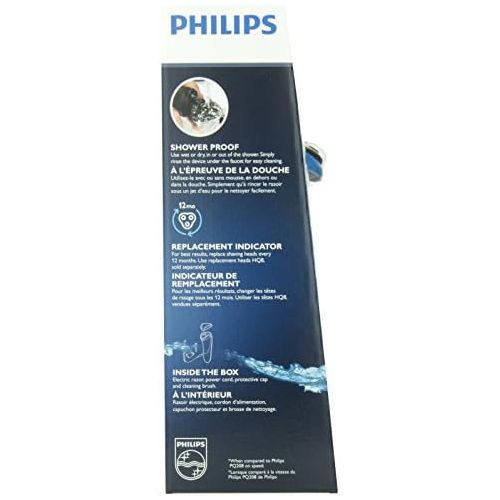 필립스 PHILIPS Rechargeable wet and dry razor with 3 heads.