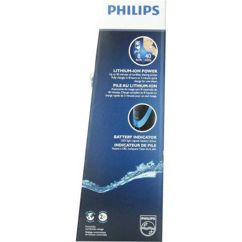 필립스 PHILIPS Rechargeable wet and dry razor with 3 heads.