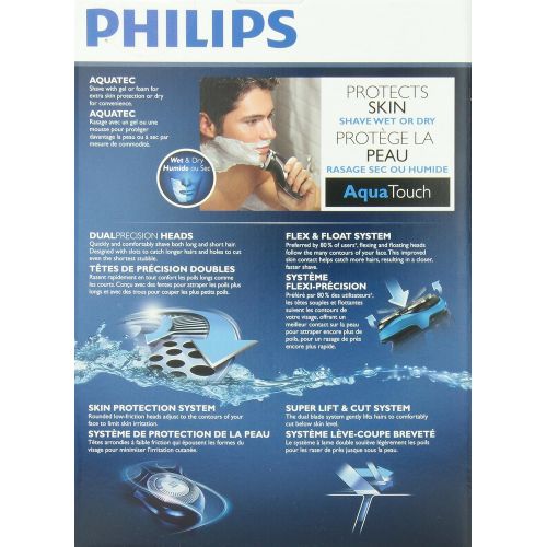 필립스 PHILIPS Rechargeable wet and dry razor with 3 heads.