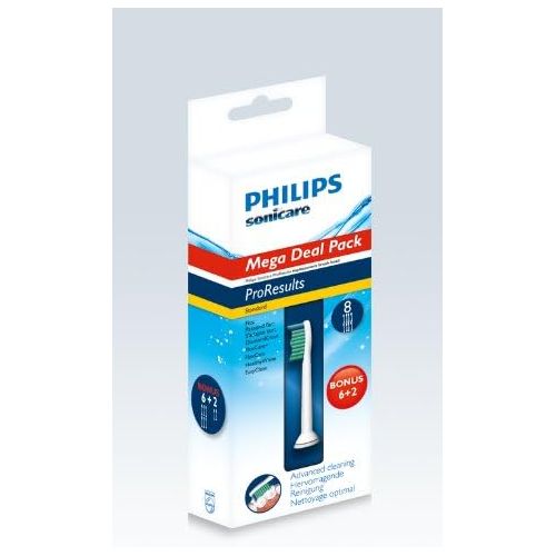 필립스 Philips HX6018/05 Sonicare ProResults Brush Head Standard Pack of 8 6 + 2 Free