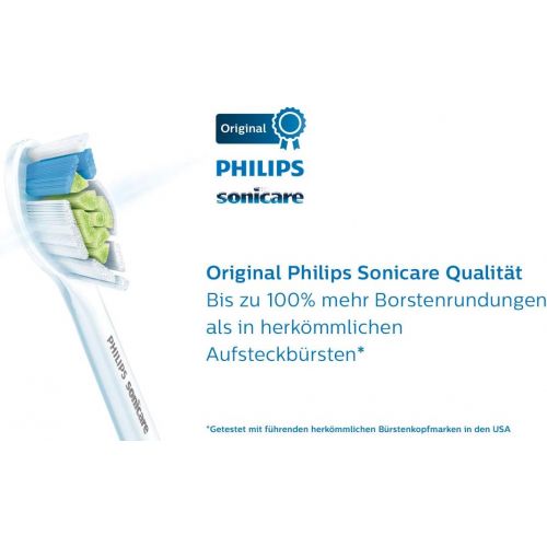 필립스 Philips Sonicare Original HX6062/10 Toothbrush Heads 2x Less Discolouration for Whiter Teeth Pack of 2