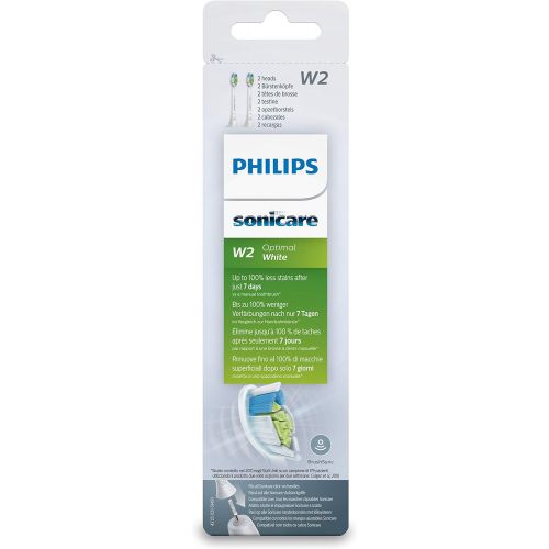 필립스 Philips Sonicare Original HX6062/10 Toothbrush Heads 2x Less Discolouration for Whiter Teeth Pack of 2