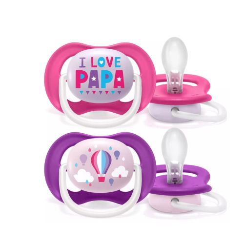 필립스 Philips AVENT Fashion Soothers???6 18?months/Girl Clip On Charm???Mix, Set of 4; with Hygienic Cap