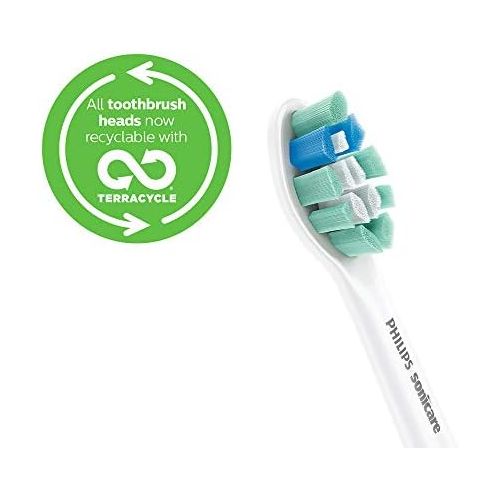 필립스 Philips Sonicare Optimum Plaque Defense Brushsync Replacement Toothbrush Heads???set of 4, White