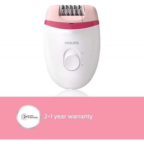 필립스 Philips Satinelle Essential Epilator Pink White 15V Ergonomic