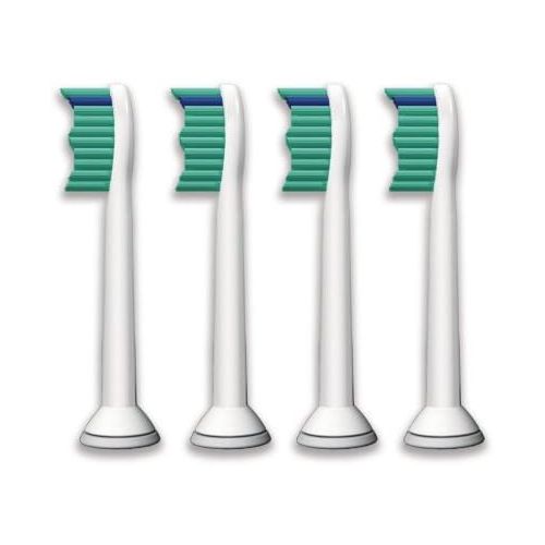 필립스 Philips Sonicare Original ProResults HX6014/35 Replacement Brushes Get Into Hard To Reach Areas & Fit Any Sonicare Toothbrush with Clip on System Pack of 4, Standard, White