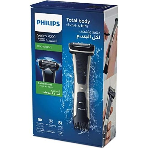 필립스 Philips Body Groomer Series 7000 Shower Proof Ultimate Trimmer for Shaving or Trimming Anywhere Below Neck Wired and Wireless Use BG7025/13