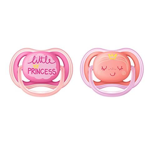 필립스 Philips Avent Ultra Air Soothers for Infants between 6 18 Months Maximum Air Circulation Twin Pack with Motif Girls