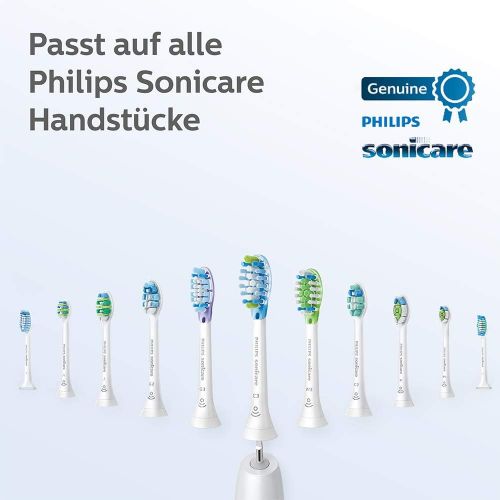 필립스 Philips Sonicare Original Premium GumCare HX9052/33 Replacement Brush Heads 7x Healthier Gums, RFID Chip, Pack of 2, Standard, Black