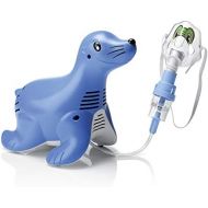 Philips Respironics Sami the Seal Compressor Nebuliser System with Reusable SideStream Nebuliser with Hose, Tucker the Turtle Mask, 5 Replacement Filters and Carry Bag, HH1304/00