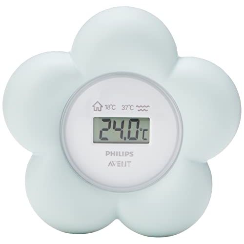 필립스 Philips Avent SCF480/00 Bath and Room Thermometer, Digital Display, Safe Measurement, Cute Design, Mint