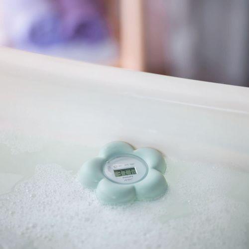 필립스 Philips Avent SCF480/00 Bath and Room Thermometer, Digital Display, Safe Measurement, Cute Design, Mint