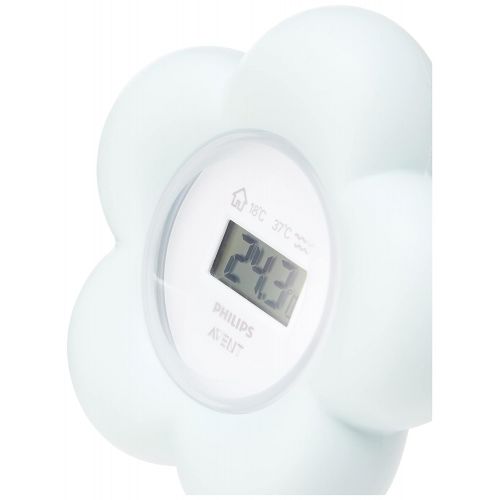 필립스 Philips Avent SCF480/00 Bath and Room Thermometer, Digital Display, Safe Measurement, Cute Design, Mint