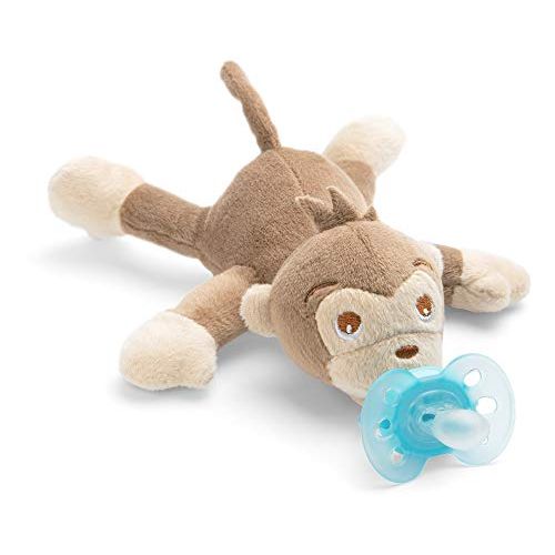 필립스 Philips Avent SCF348/12 Snuggle Monkey Cuddly Toy with Dummy, Ultra Soft Comfort Toy, Perfect Gift for Newborn Babies
