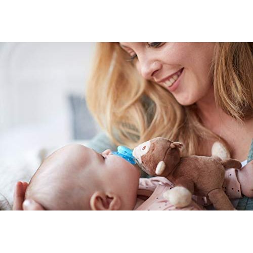 필립스 Philips Avent SCF348/12 Snuggle Monkey Cuddly Toy with Dummy, Ultra Soft Comfort Toy, Perfect Gift for Newborn Babies