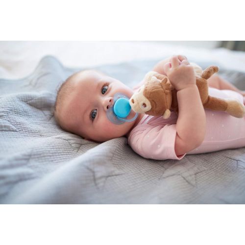 필립스 Philips Avent SCF348/12 Snuggle Monkey Cuddly Toy with Dummy, Ultra Soft Comfort Toy, Perfect Gift for Newborn Babies