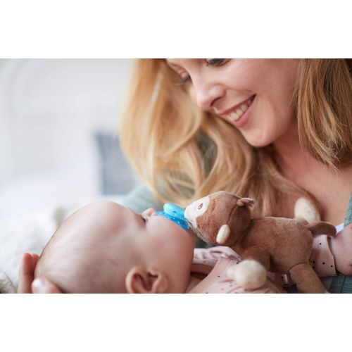 필립스 Philips Avent SCF348/12 Snuggle Monkey Cuddly Toy with Dummy, Ultra Soft Comfort Toy, Perfect Gift for Newborn Babies