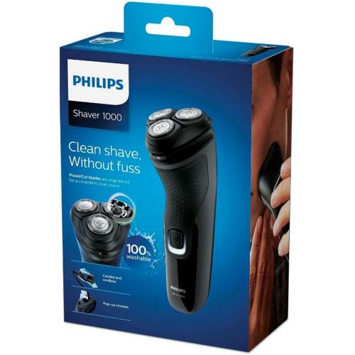 필립스 Philips S1232/41 Series 1000 Rechargeable Electric Shaver Black