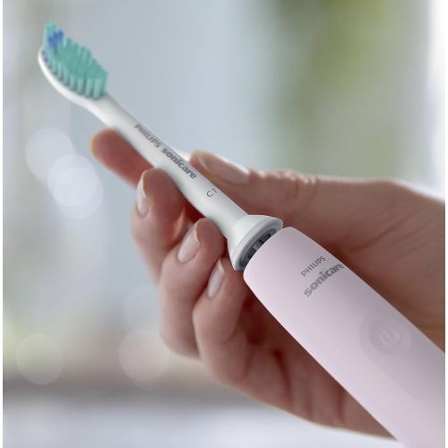필립스 Philips Sonicare 3100 Series Electric Toothbrush with Sound Technology with Pressure Sensor and Brush Head Indicator, HX3673/11, Sugar Rose, Pink