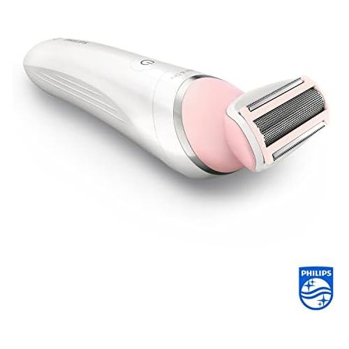 필립스 Philips SatinShave Advanced Wet and Dry Rechargeable Electric Shaver with Bikini Connector and Efficiency Plug BRL140/00