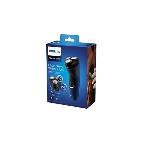 필립스 Philips S1131 Shaver Series 1000 PowerCut Blade System 4 Directions Easy Clean (One Touch Open) 40 Minutes Battery Life with 8 Hours Charge NiMH Battery Powered Cordless and Cordle