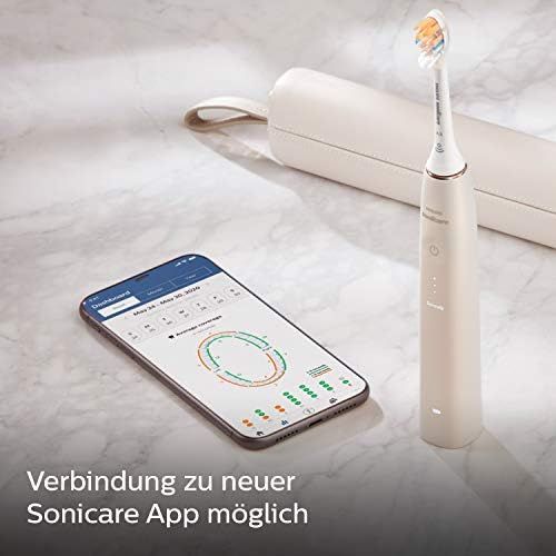 필립스 Philips Sonicare Prestige 9900 Our Most Advanced Electric Toothbrush HX9992/11 with SenseIQ All in One Brush Head Artificial Intelligence in the Philips Sonicare App Colour: Champa