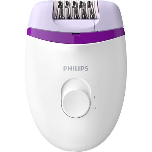 필립스 Philips BRP505/00 Hair Removal Kit for Body and Jersey, 4 Accessories, with Satinelle Essential Electric Epilator, Bikini Trimmer, 3mm Comb Attachment and Luxury Bag