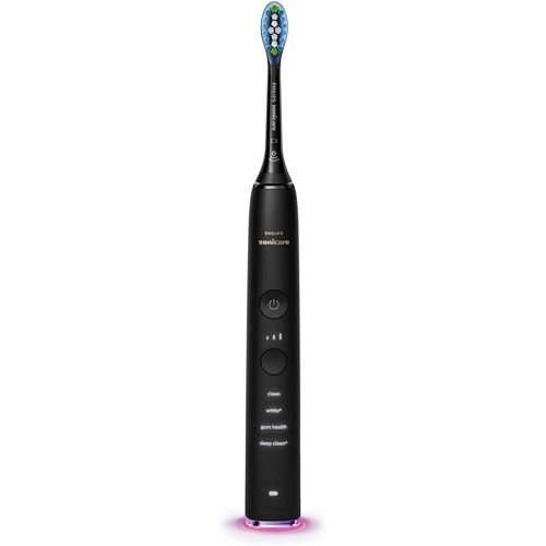 필립스 Philips Sonicare HX9901/13 DiamondClean Smart Electric Toothbrush with Individual Training App, Pressure Sensor, 4 Modes, 3 Intensities and Cup Charger, Black