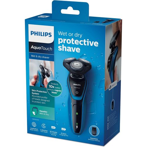 필립스 Philips S5050/04 Philips Aquatouch S5050/04 Rotary Razor Black Blue