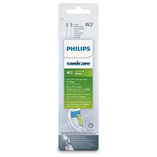 필립스 Philips Sonicare Original brush head Optimal White HX6062, 2x less discoloration for whiter teeth, 2 pieces