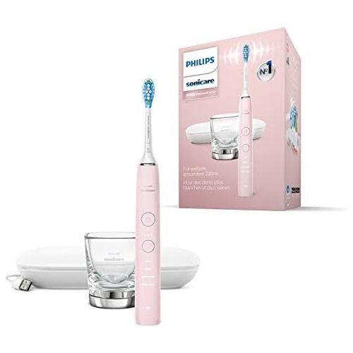 필립스 Philips Sonicare Diamondclean 9000 Electric Toothbrush Sonic Toothbrush with 4 Cleaning Programmes, Timer, USB Travel Charging Case & Charging Glass