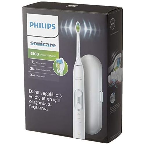 필립스 Philips Sonicare ProtectiveClean 6100 Electric Toothbrush with Sound Technology Single Pack