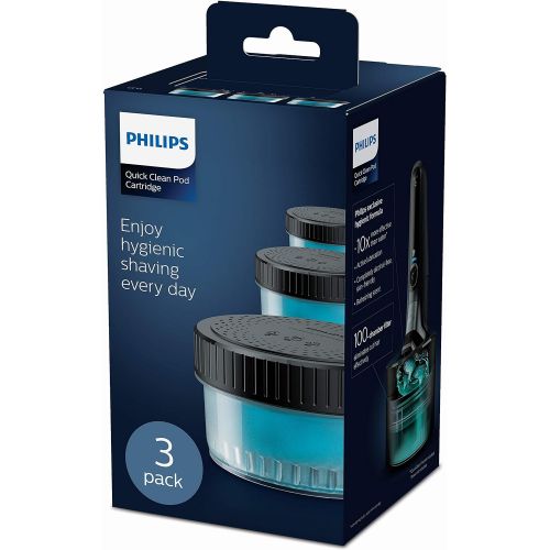 필립스 Philips Quick Clean CC13/50 Cleaning Cartridge, Pack of 3, Hygienic Cleaning for up to 9 Months, Compatible with Philips Series 7000 (S77xx) and 5000 (S55xx)