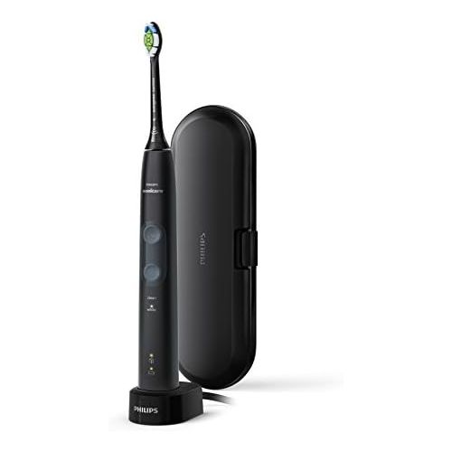 필립스 Philips Sonicare ProtectiveClean 4500 electric toothbrush HX6830 / 53 sonic toothbrush with 2 cleaning programs, pressure control, timer & travel case black