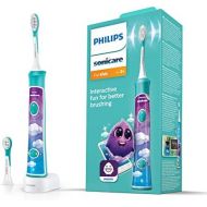 Philips Sonicare For Kids electric toothbrush HX6322 / 04, with sound technology, For children, gentle cleaning, turquoise