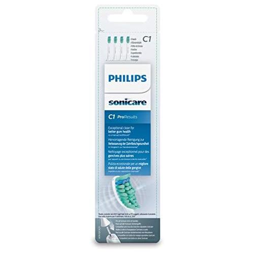 필립스 Philips Sonicare original brush head ProResults HX6014 / 07, up to 2x more plaque removal, pack of 4, standard, white