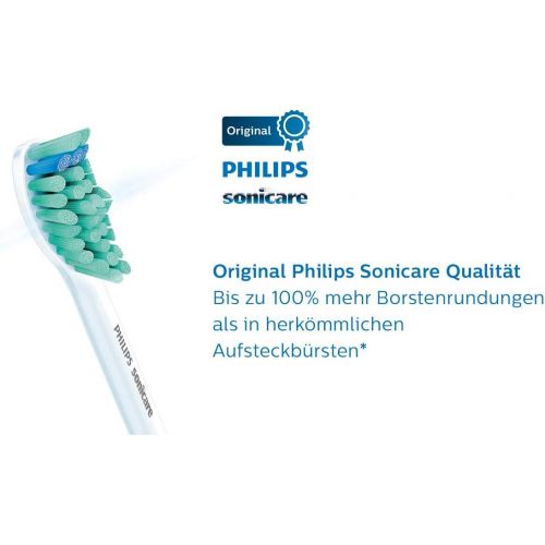 필립스 Philips Sonicare original brush head ProResults HX6014 / 07, up to 2x more plaque removal, pack of 4, standard, white