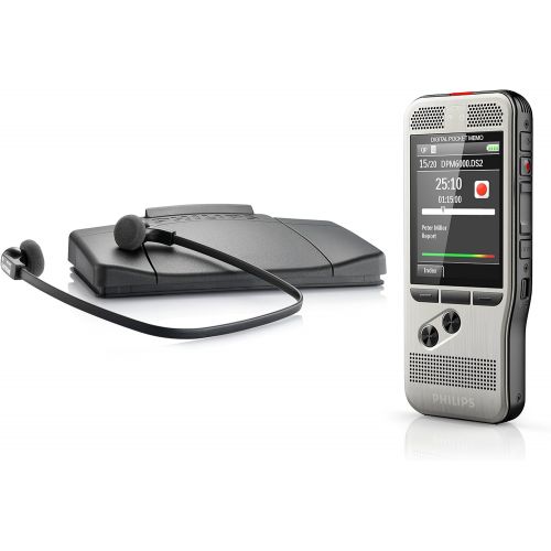 필립스 Philips DPM6700 Pocket Memo Dictation and Transcription Set