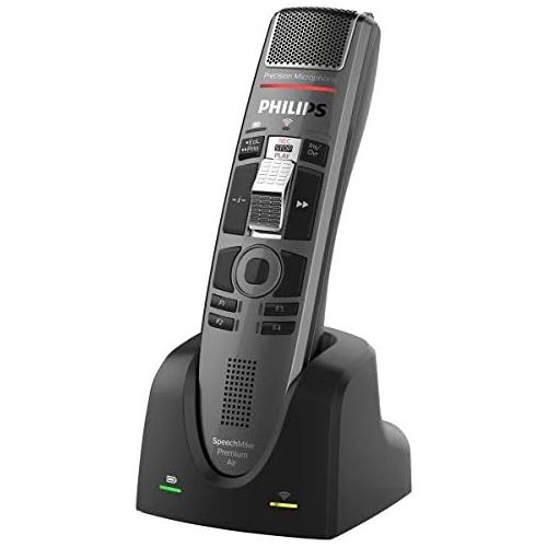 필립스 Philips SMP401000 SpeechMike Premium Air Wireless Dictation Microphone with Slide Switch Design